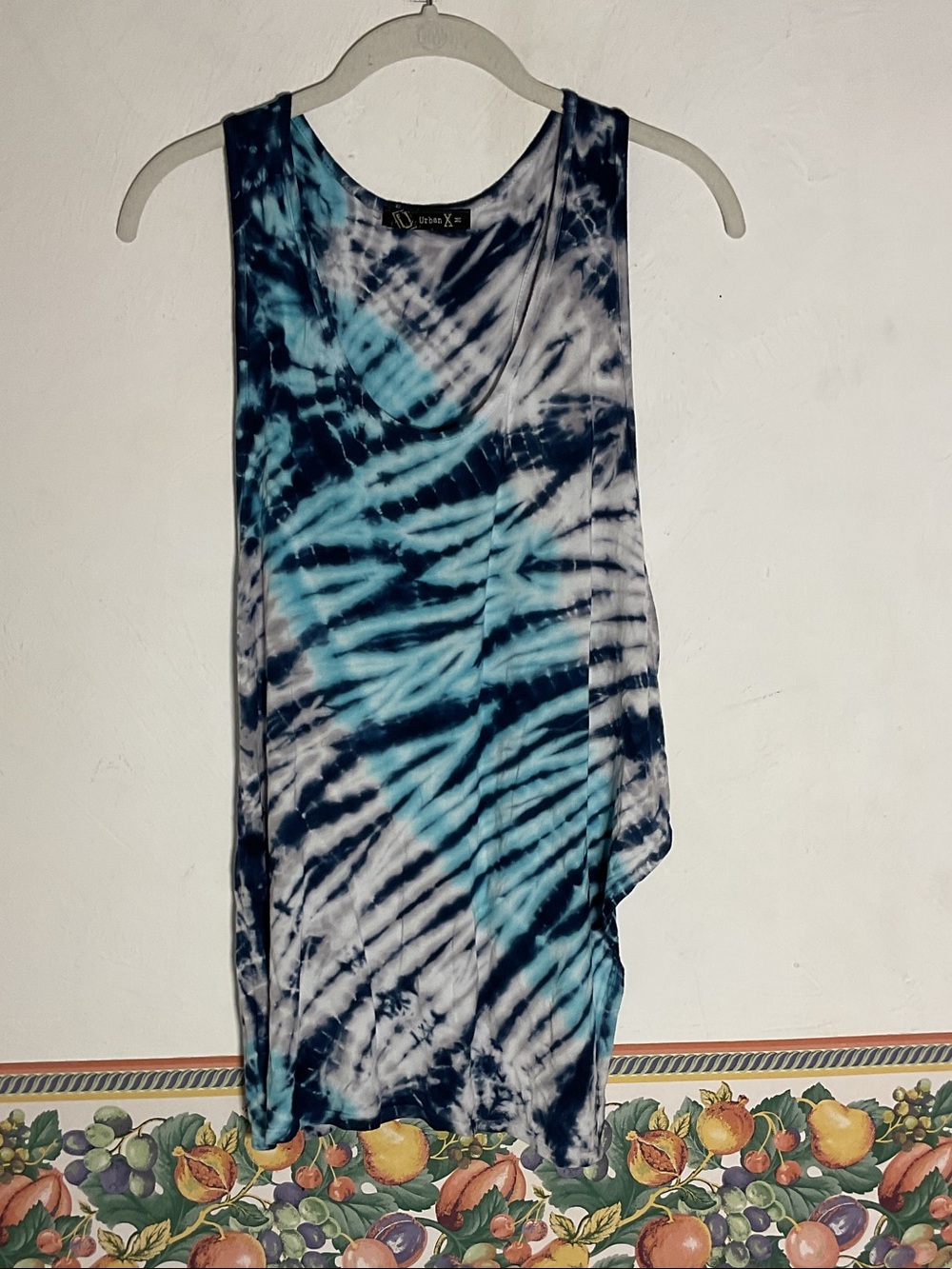 Urban X Boho Blue Tie Dye Scoop Neck Tank Top Size M
